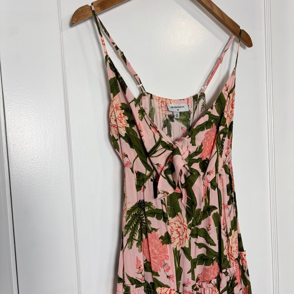 Agua Bendita x Target Peony Botanical Print‎ Tie-Front Midi Dress - Picture 9 of 11